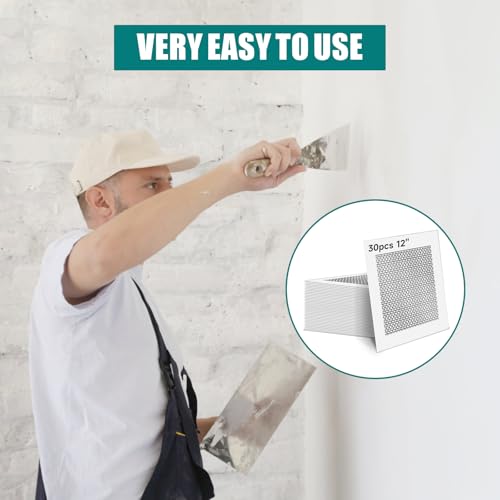 30Pcs 12 Inch Drywall Patch, Wall Repair Patches Wall Hole Repair Patch - size: 12 Inch_30Pcs