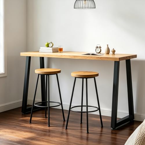 36 Inch Metal Bar Table Legs Set of 2 Black - size: H36" T1