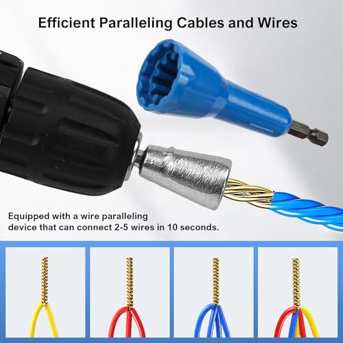 Wire Stripper for Drill, Wire Twister for 14-12-10-8-6 AWG Gauge