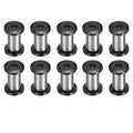 HARFINGTON 10pcs Knife Handle Screws 6 x 12mm M4 Torx Sink Head Stainless Steel Pocket Knife Pivot Pin Folding Knives Bolts Fasteners for Blade Fixing, Black/Silver - size: 6 x 12mm