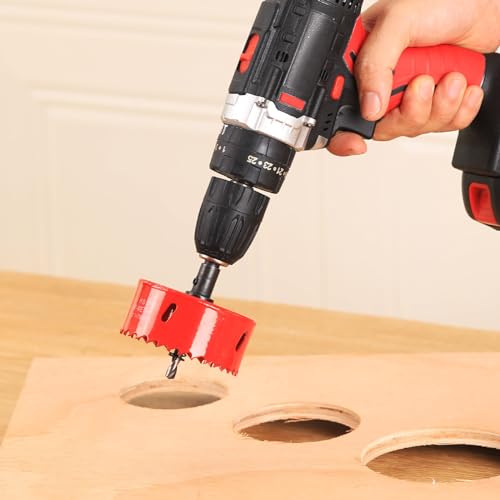 3 in. Bi-Metal Hole Saw Drill Bit - General Purpose Saw for Wood, Plywood, Cornhole, Ceiling, and Drywall - Includes Arbor & Pilot Bit - size: 3"(76mm)