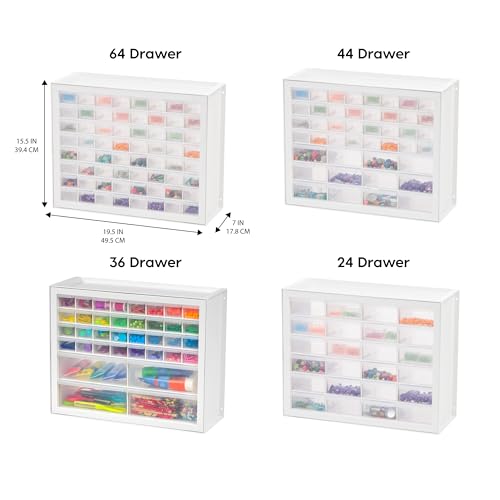 IRIS USA 36-Drawer Storage Cabinet, Bead Craft Supplies, Made in USA, White - color: White, size: 36 Drawer
