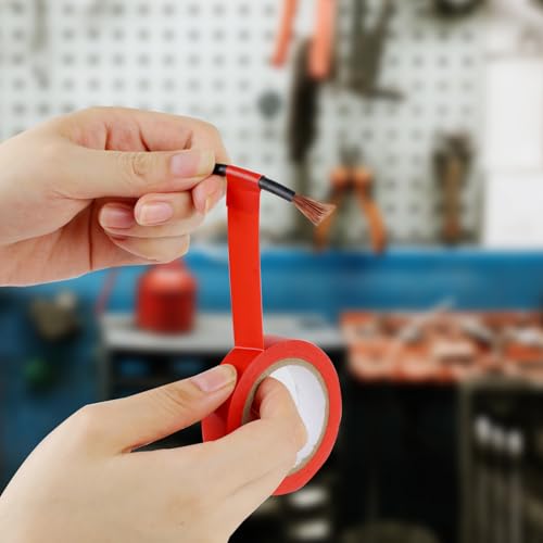 Romeda 9 Pack Electrical Tapes, Electrical Tape Water, Sun, and Oil Resistant, Electrical Tape is Suitable for Most Domestic, Commercial, and Industrial environments - Red - color: Red
