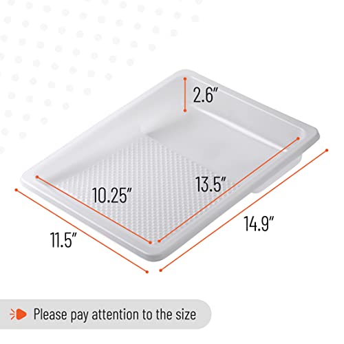Bates- Paint Tray Liner, 9 Inch, 20 Pack, Paint Pans Trays, Plastic Paint Tray, Disposable Paint Tray, Paint Roller Tray, Paint Trays for Painting Walls, Roller Tray Liners, Paint Pan Liners - color: White, size: 20 Pack 9 Inch