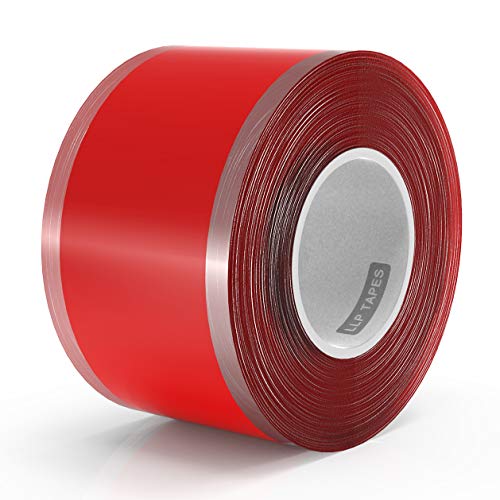LLPT Self Fusing Silicone Tape 1" x 17 Ft, Red, UL Certified - color: Red