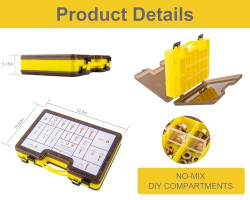 791pcs Nuts and Bolts Assortment Kit - Heavy Duty Grade 8.8 Metric M6 M8 M10 Bolt Set with Assorted Nuts and Washers, Yellow Zinc Plated, Length from 12-40mm - size: M6 M8 M10-791 PCS