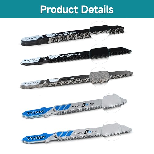40 Pcs Jigsaw Blades Set with 2 Case - style: 40-Pack（40 Pieces, 2 Boxes）