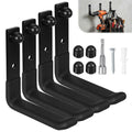 4pcs Garage Hooks Heavy Duty 4inch Ladder Hanger for Garage Wall-Mount Ladder Hooks Wall Storage Hook Steel garages for Walls for Hanging Heavy Duty Shed Tools,Hoses,Shovel,Ropes