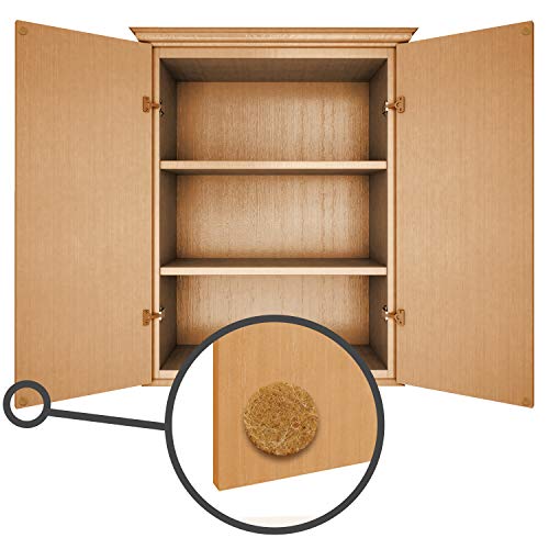 Furniture Felt Pads 3/8" (10mm) Diameter Round 3M Self Adhesive Protects Kitchen Cabinets, Drawers, Desks and Furniture Against Bumps and Scratches 100 Pack - Oak (Honey Brown) - color: Oak 100 Pack