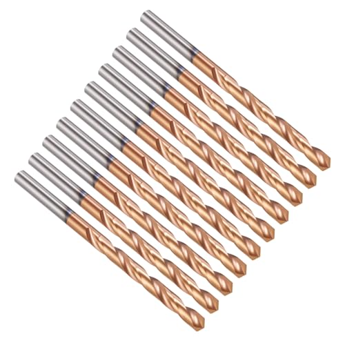 PATIKIL 2.4mm Drill Bit Carbide for Stainless Steel Hard Metal 130° 10 Pack - size: 2.4mm