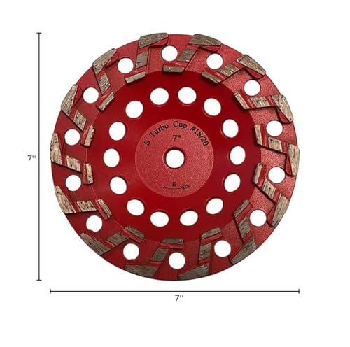 7" Diamond Grind Wheel 14 S Seg Concrete & Coating 5/8"-11 Threaded Arbor - style: 7" Diameter / 14 S Segments