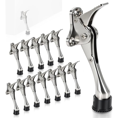12 Pcs Kickdown Door Stoppers, Door Kick Stand, 5.35 in Rubber Doorstop