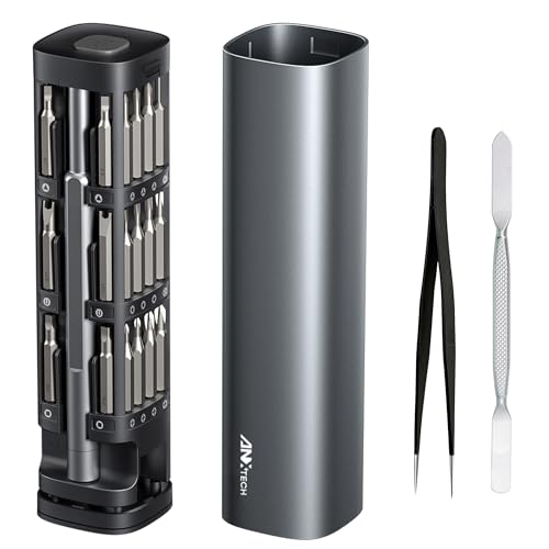 46 in 1 Precision Screwdriver Kit with Magnetic Bits & Metal Case, Compact Repair Tool Kit for Phone, Computer, Laptop, PC, Watch, Glasses, DIY, Drone, Game Console, Robot, Models & Electronics