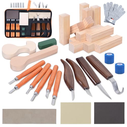 Ninonly 42pcs Wood Carving Tools Kit for Beginners