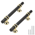 Haliwu 10 Pack 3-3/4 Inch Black and Gold Cabinet Handles | 96mm Hole Center, Solid Aluminum and Zinc Alloy, Kitchen Pulls Hardware for Bathroom Drawer Dresser - color: Black&Gold, size: 3-3/4 inch (96mm) hole spacing