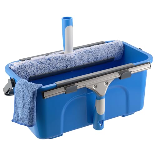 Mitclear Window Cleaning Kit with Bucket 3 Gallon for Home Outdoor Car - style: Window Cleaning Kit