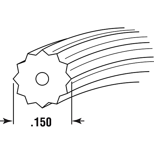 Prime-Line P 7533 Screen Retainer Spline, 0.150 in., 25 Foot, Black Vinyl, Round Hollow Core Serrated (1 Roll) - size: 0.15