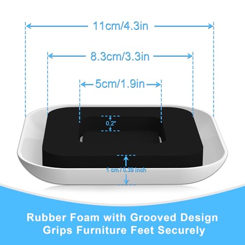 Upgrade Furniture Sliders with Groove - Furniture Sliders for Carpets - size: 4.3in 8Pack