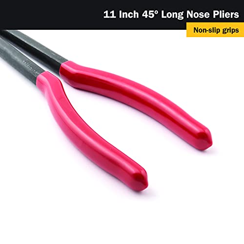 Titan 60773 11-Inch 45-Degree Long Nose Pliers - size: One Size