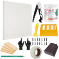 Drywall Repair Kit，34 Pcs 12x12inch Wall Patch Kit with Saw& Wood Boards