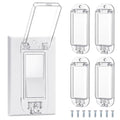Tellegloww 4 Pack Light Switch Guard Cover Baby Child Proof, Clear - color: Clear