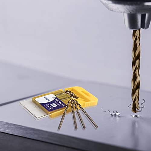 5/32 Inch Cobalt Drill Bits 10Pcs - HPHOPE M35 HSS Metal Twist Drill Bits Set, Jobber Drill Bits Length and Straight Shank, Suitable for Drilling in Hard Metal, Stainless Steel, Cast Iron - size: 5/32-inch, 10Pcs