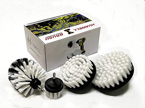 HUAWELL Automotive Soft White-Car Accessories Car Cleaning Brush - Drill Brush -Wheel Brush - Car Mats - Detail Brush - Carpet Cleaner - Boat Accessories - Fabric Seat Cleaner