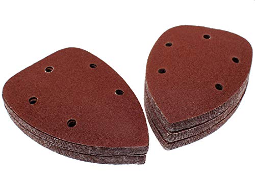 50 Pcs Mouse Detail Sander Sandpaper, 100 Grit, 5 Hole - size: 100 Grit - 50 Pcs
