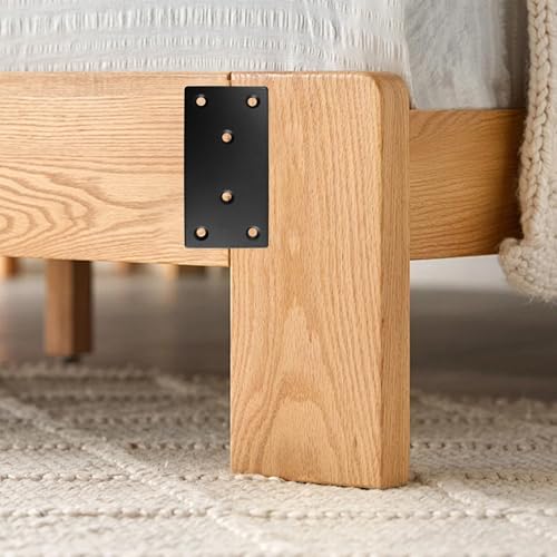 4PCS Black Stainless Steel Flat Mending Plates, 3.15"x1.57" Straight Bracket Brace, Heavy Duty Metal Fixing Joining Plate for Furniture, Wood, Shelves, Fence - size: 3.15“x1.57”-4pcs