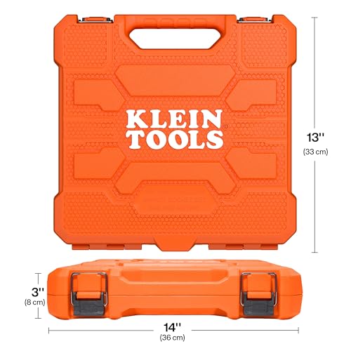 Klein Tools 65148HD KNECT Deep-Well and Shallow Impact Socket Set, 3/8-Inch Drive, SAE and Metric, 44-Piece Tool Set, Impact Driver, Swivel Adapter, Wrench Extensions, Removable Socket Organizer - style: 44-Piece Metric & SAE Set