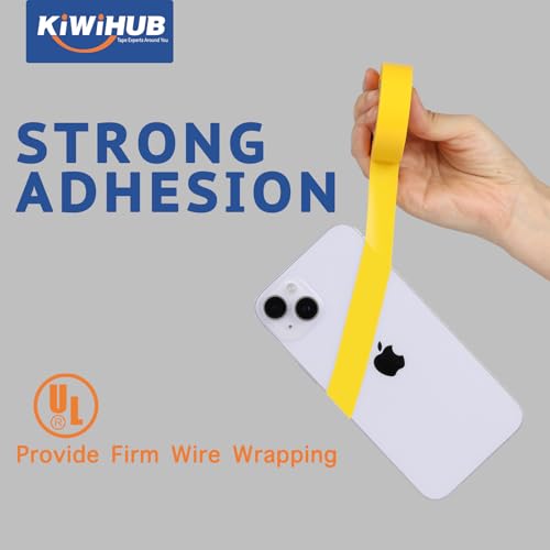 Yellow Electrical Tape, UL Approved, 0.7in x 33ft, 9 Pack - color: Yellow