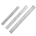 Steel Rulers 6 8 12 inch Imperial Metric Systems Thick Metal Deeper Clear Scale School Students Drafting Architect Carpenter Engineer Measuring Tool - size: 6,8,12 inch