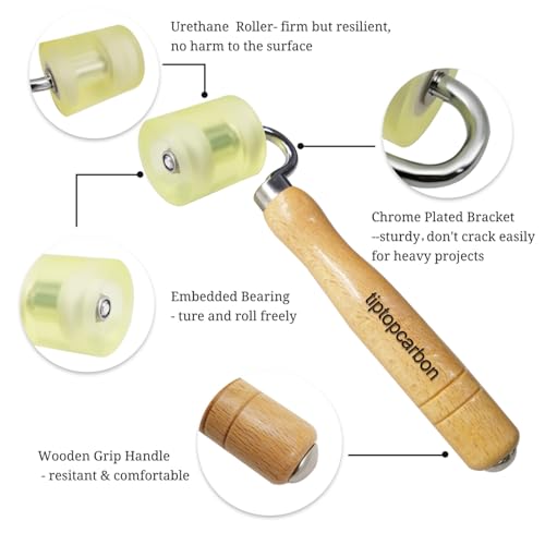 tiptopcarbon Wallpaper Smoothing Tool with Seam Roller for Contact Paper Adhesive Vinyl 8pcs/Pack - color: 04 Roller Kit