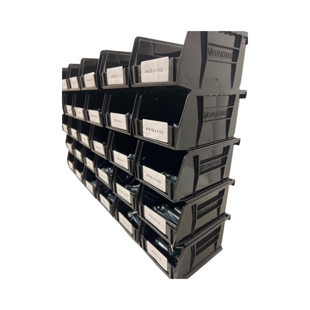 1035 Piece Grade 5 Nut Bolt and Washer Assortment Hex Head Bolts, Hex Nuts, Lock and Flat Washers Standard Coarse Thread with 30 Plastic Bins