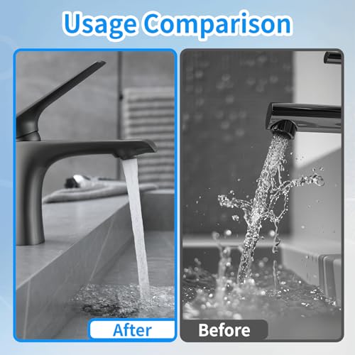 36Pcs Faucet Aerator Kit with 5 Sizes Aerator Key Removal Tools, Replacement Sink Tap Flow Restrictor Inserts for Bathroom and Kitchen, M16.5 M18.5 M21.5 M24 mm