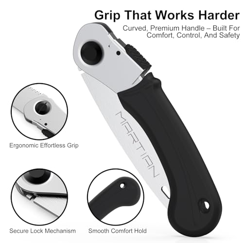 Foldable Hand Saw, Self-Locking Pruning Saw, Portable Folding Saw for Wood