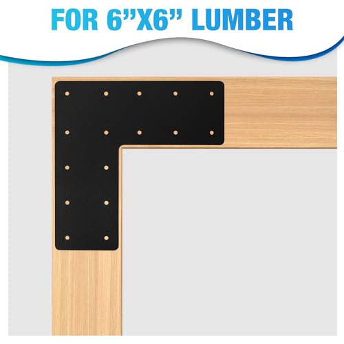 L Post Bracket 4PCS,13.2"x13.2" L Mending Plate for Repair Framing - style: L Shape(13.2X13.2X5)