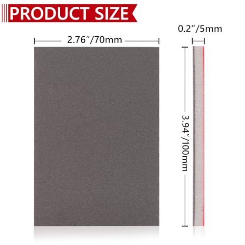 24PCS 3 x 4 Inch Sanding Sponge Set, 120-3000 Grit Soft Foam Hand Sander Block, Hook & Loop Wet Dry Sanding Sponges for Metal Wooden Furniture Drywall Sheetrock and Model Polishing