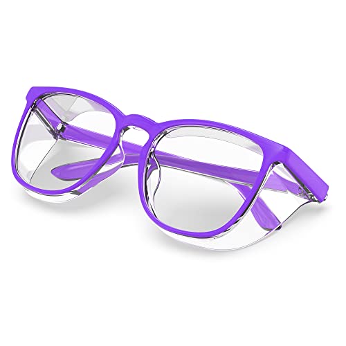 Stylish Safety Glasses, Clear Anti-Fog Anti-Scratch Protective Glasses For Men And Women - color: Violet Colour