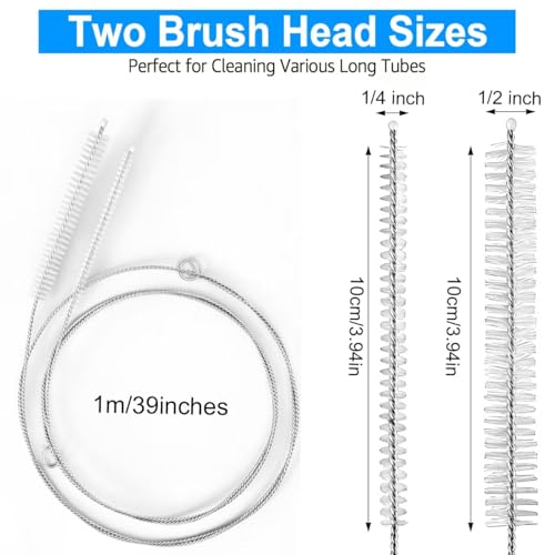 Long Straw Cleaner Brush - Long Pipe Cleaners, Long Tube Cleaning Brush