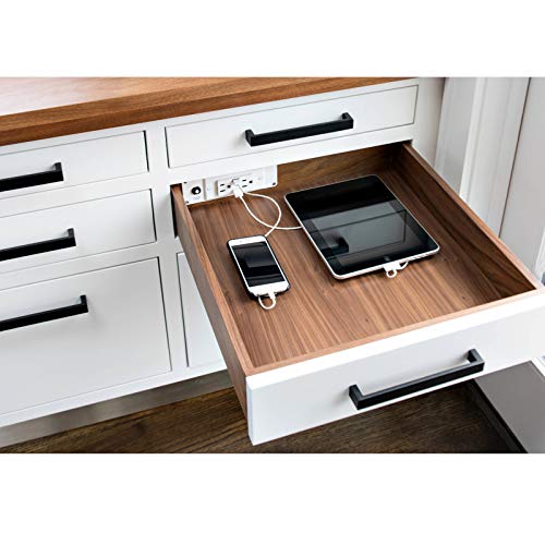 KNOBWELL 6 Pack Cabinet Handles Matte Black, Euro Style Stainless Steel T Bar Kitchen Cabinet Handles - 6-3/10" Hole Centers, 6-7/10" Overall Length - color: Matte Black, size: Hole Center:6-3/10 inch(160mm)