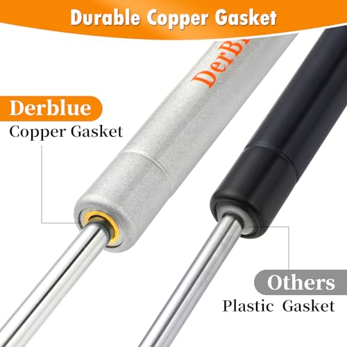 DerBlue 4-Pack 10inch 100N/25lb Gas Struts for Cabinets - Professional Cabinet Shocks and Gas Struts - color: Silver