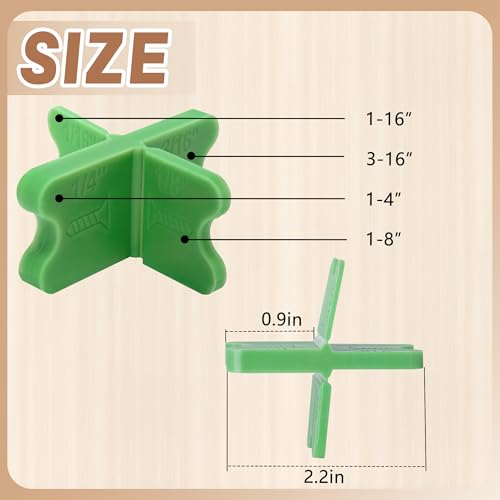 8 Pcs ABS Deck Spacer Tool, 4 Thicknesses Green Deck Board Spacers - color: Green-8