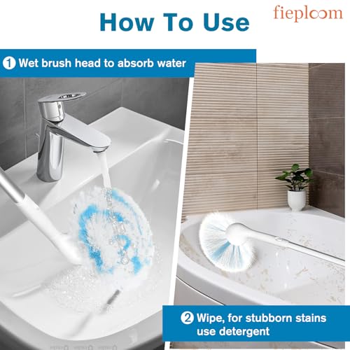 Non-Scratch Tub Tile Scrubber Brush, 48" Long Handle (1-Pack)