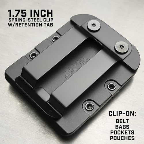 Holstery DriverMaster | Clip-On Tool Belt Drill Holder - Simple Hook Holster for Cordless Drill, Impact, Nailer, Tape Measure, or Any Tools with Hanger Clips - style: DriverMaster PRO