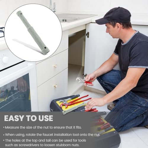 118305 Replacement Kitchen Faucet Installation Tool for Kitchen Sink Faucet, Faucet Removal and Install Tool, Faucet Tighten Loose Wrench Tool(Gray,Size:7.87inch)