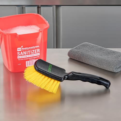 Restaurantware 4 in Black Plastic Utility Scrub Brush - size: 10 1/4"