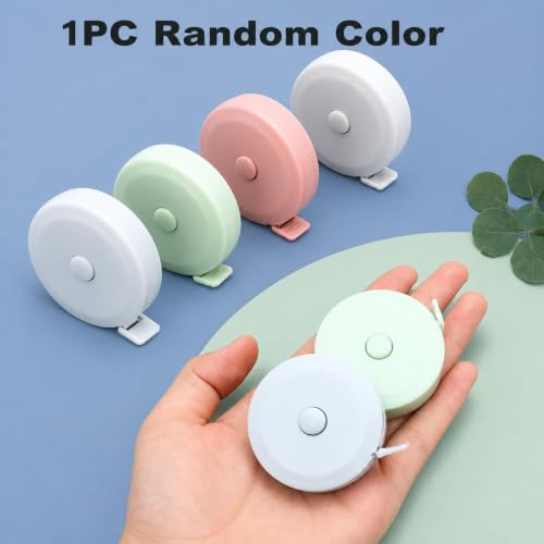 Soft Tape Measure 1pc, 2x0.5in Retractable Cloth Ruler for Sewing | Soft tape measure for body measurements, flexible dual-scale tool - color: random color