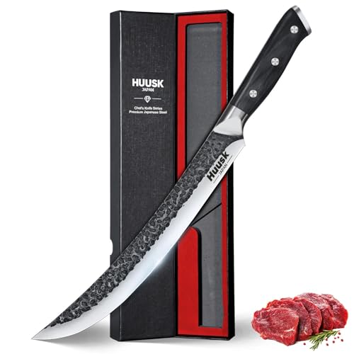 Huusk 10 Inch Butcher Knife for Meat Cutting, Brisket Slicing Knives - size: 10"