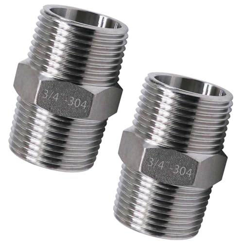 3/4 Nipple, 3/4 NPT Nipple, 304 Stainless Steel pipe fittings M/M - size: NPT3/4